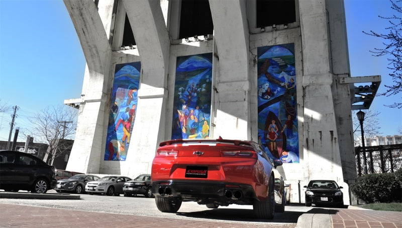 Corsa 16-18 Chevy Camaro SS 6.2L Xtreme+ 2.75in Cat-Back Dual Rear Exit w/ Twin 4in Black PVD Tips 14770BLK