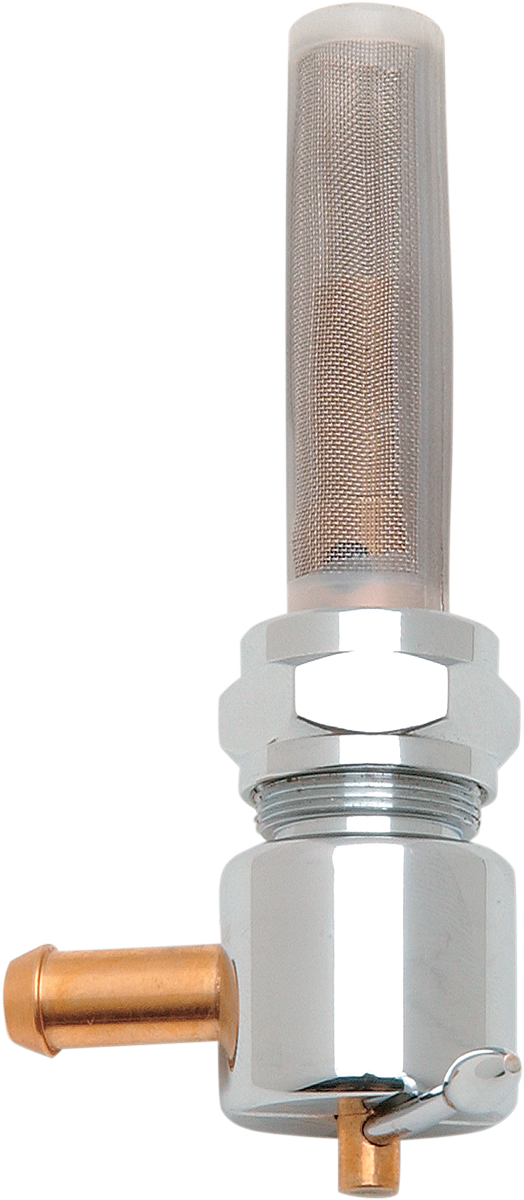 DRAG SPECIALTIES Llave de purga redonda trasera - Cromada SALIDA 1/4", BARBA 5/16" 03-0074R