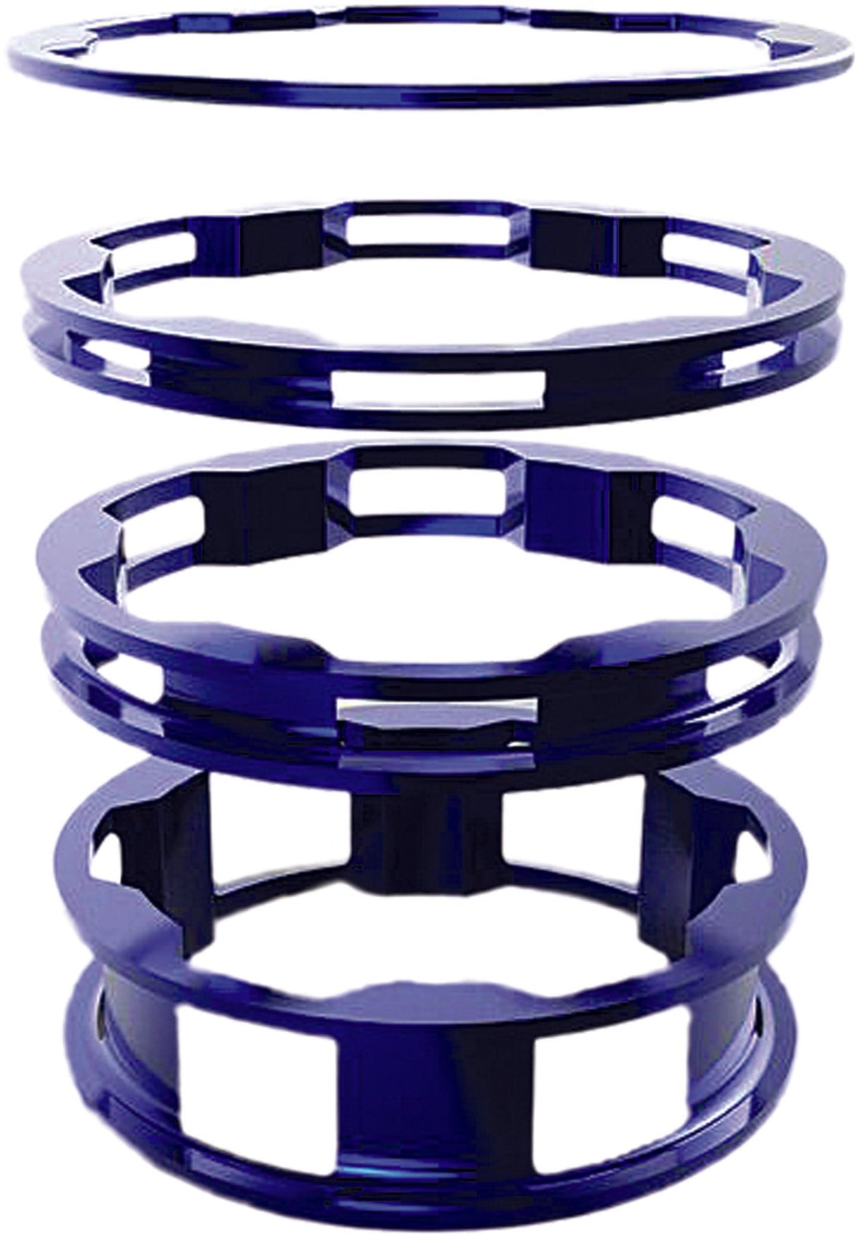 BOX Zero 1-1/8" Headset Spacers 10 5 3 1(2pcs)Mm BX-SS13118KT-BL