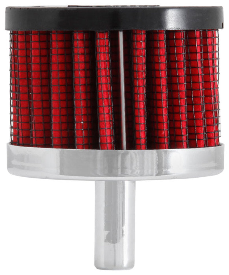 K&N Steel Base Crankcase Vent Filter 0.375in Vent OD x 2in OD x 1.5in Height 62-1000
