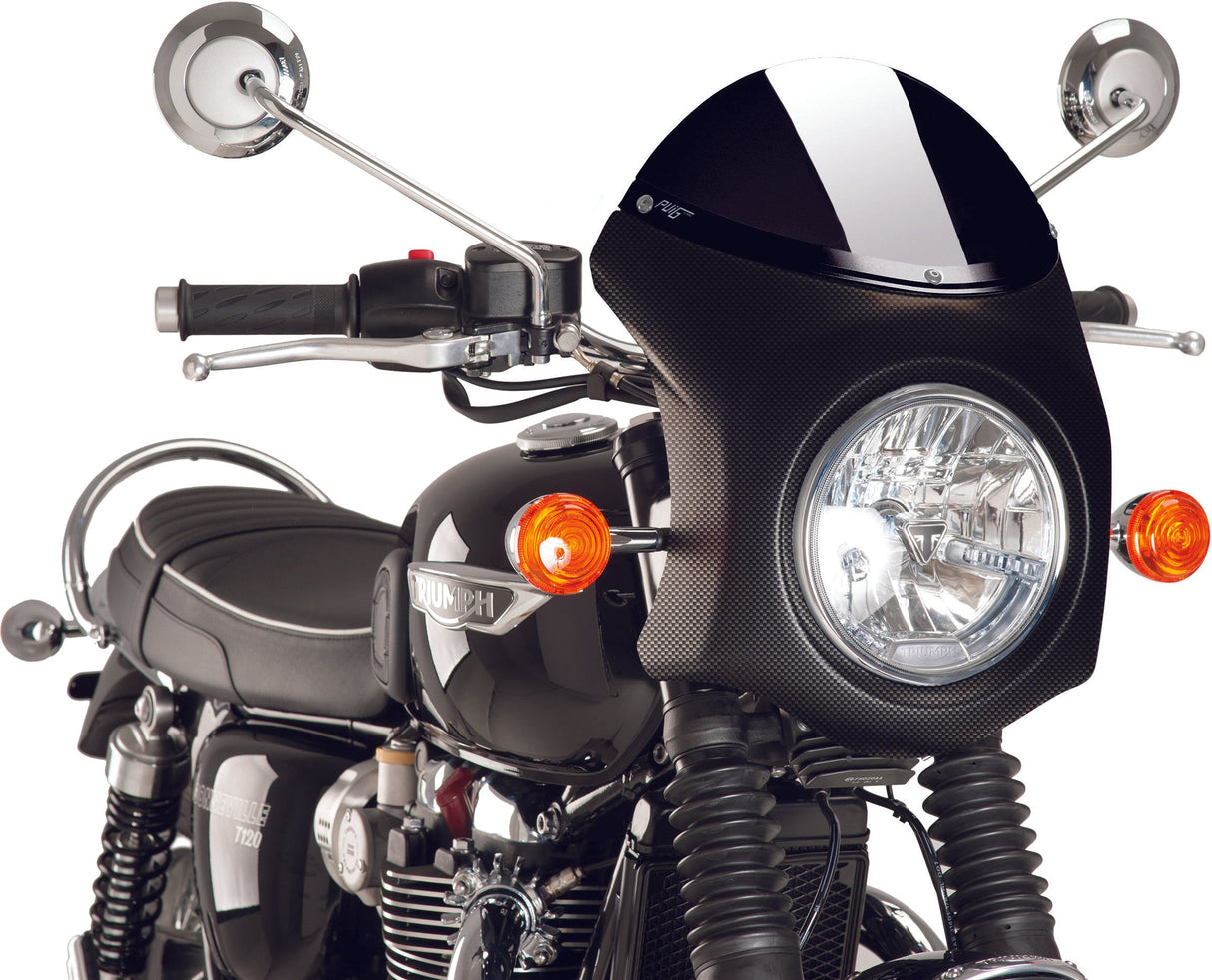 PUIG Windscreen Semi-Fairing Bullet Carbon/Black 9178N