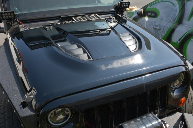 DV8 Offroad 07-18 Jeep Wrangler JK Rubicon 10th Anniversary Replica Hood HDMB07-TA