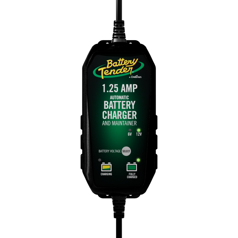 Battery Tender 6V 12V 1.25AMP Selectable Battery Charger 022-0211-DL-WH