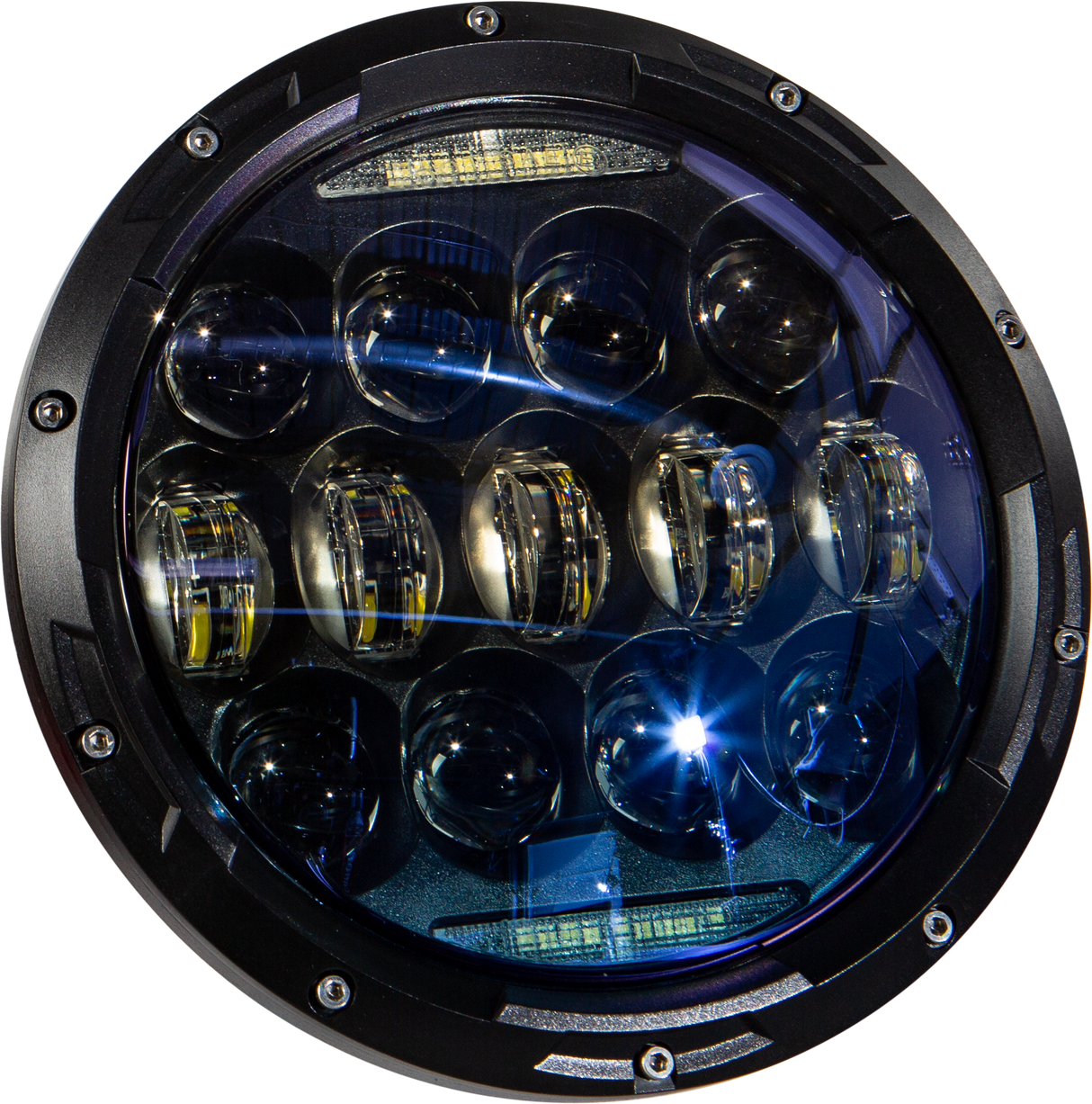HARDDRIVE Led Headlight 7" 130w White Angel Eyes 820-0361