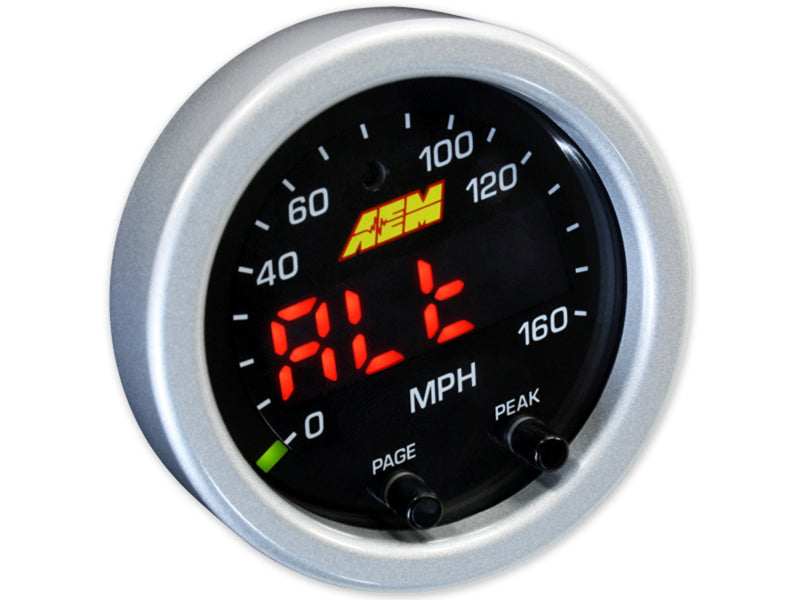 AEM X-Series 0-160 MPH Black Bezel w/ Black Face GPS Speedometer Gauge 30-0313