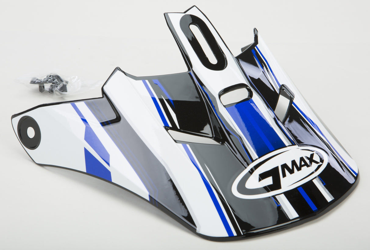 GMAX Gm-46.2 Traxxion Helmet Visor Black/Blue/White Md-3x G046217