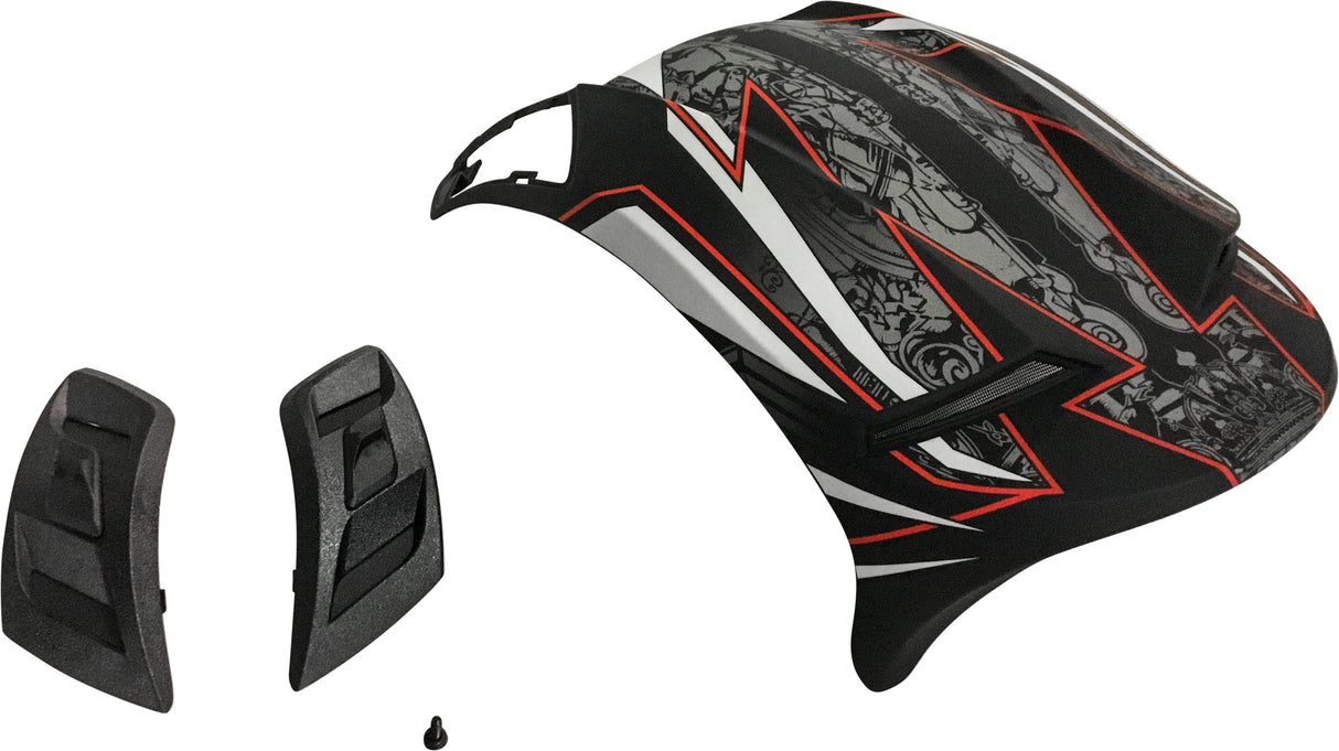 GMAX Gm-69 Top Vent Full Set Mayhem Matte Black/Silver/Red G069019