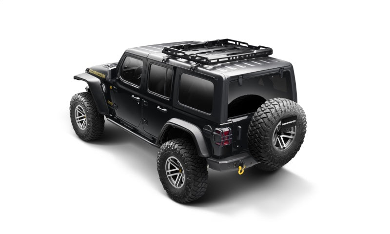 Bushwacker 18-21 Jeep Wrangler JL (2-Door & 4-Door) Flat Style Flares 4pc - Black 11950-07
