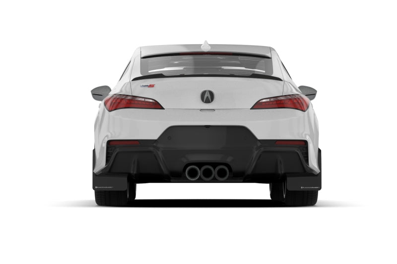 Rally Armor 23-24 Acura Integra + Integra A-Spec Black UR Mud Flap W/Blue Logo (No Drilling Req.) MF109-UR-BLK-BL
