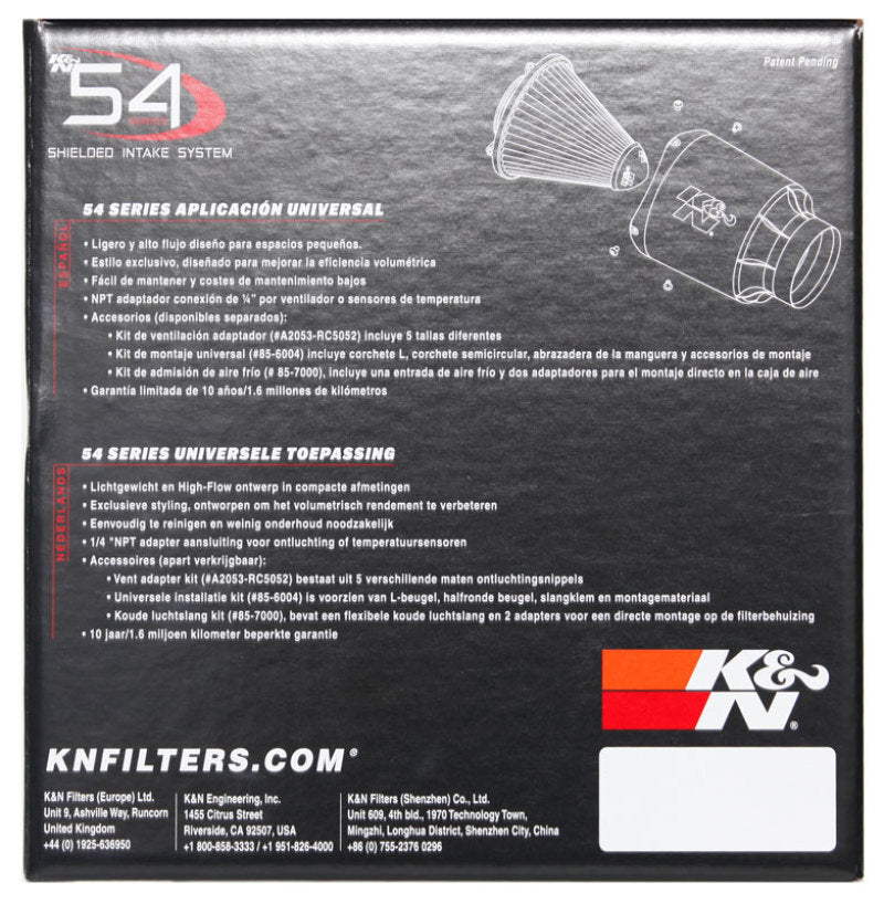 K&N Orion Universal Air Cleaner Assembly 54-5000