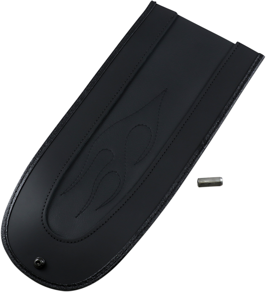 DRAG SPECIALTIES Diseño de guardabarros - Centro de vinilo de grado automotriz cosido con llama 1405-0281