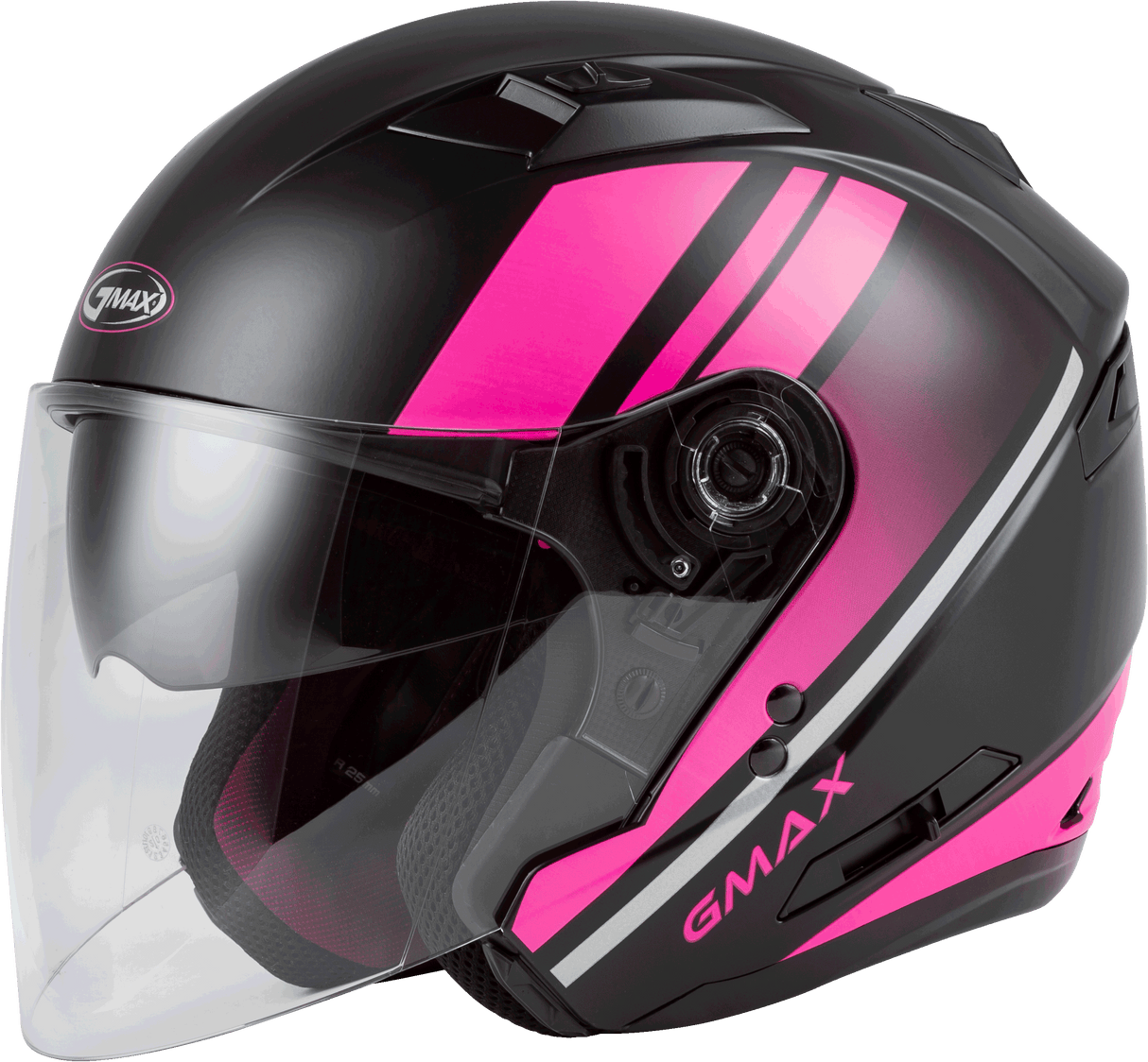 GMAX Of-77 Open-Face Reform Helmet Matte Black/Pink/Silver Xs O1776343