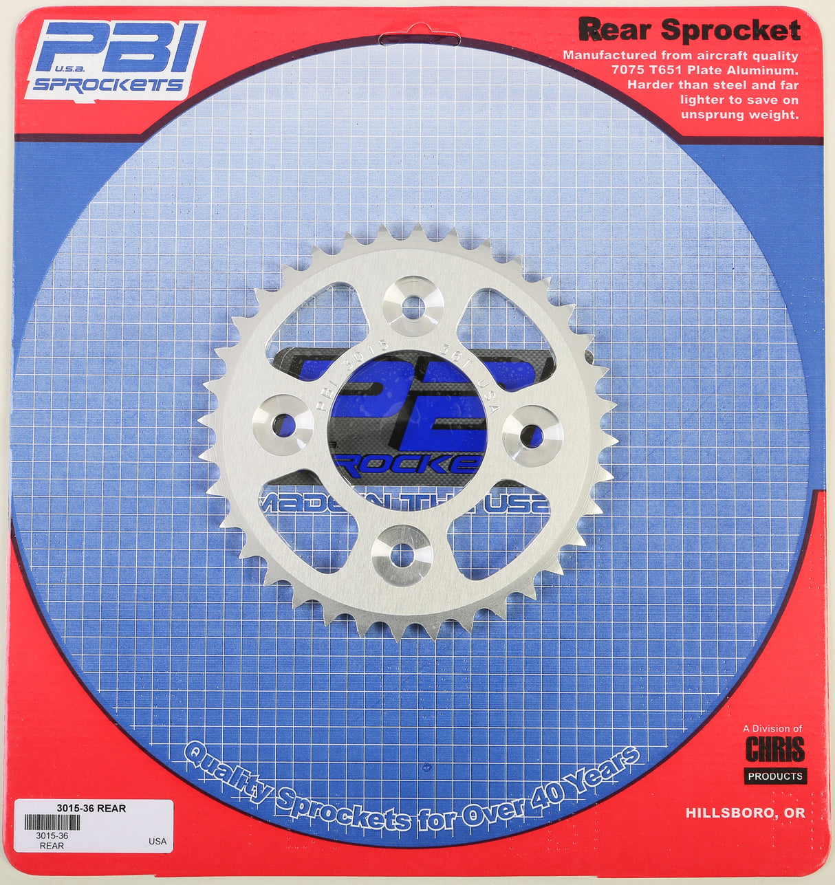 PBIRear Sprocket Aluminum 36t-420 Hon3015-36