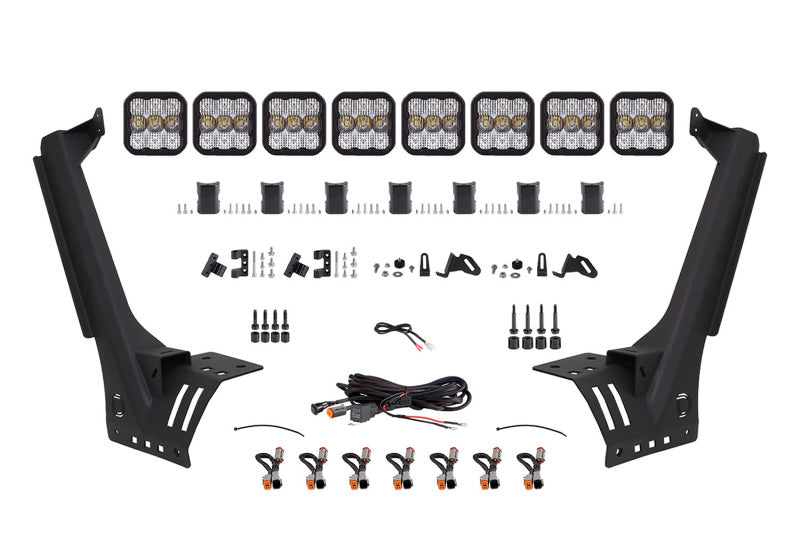 Diode Dynamics Jeep JL SS5 Sport CrossLink Windshield - White Combo Lightbar Kit DD6821