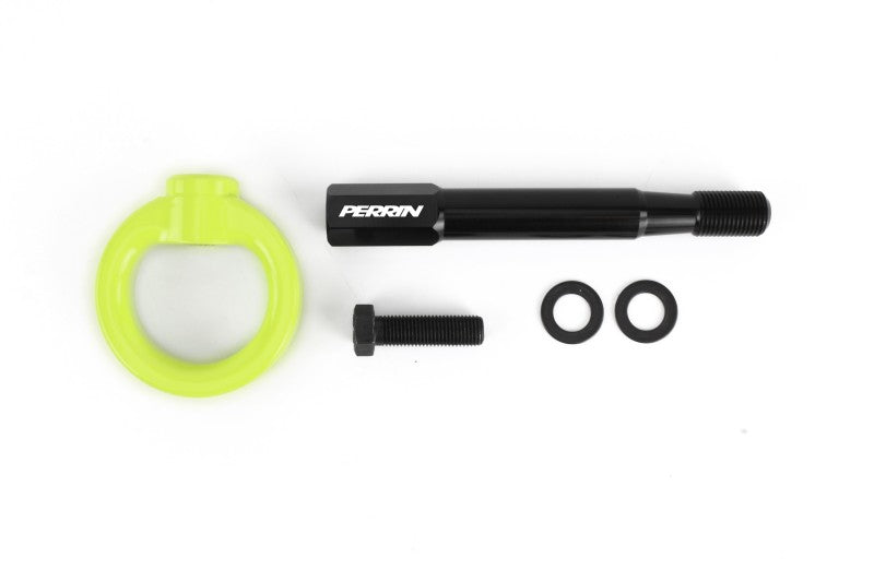 Perrin 15-19 Subaru WRX/STI Tow Hook Kit (Rear) - Neon Yellow PSP-BDY-252NY