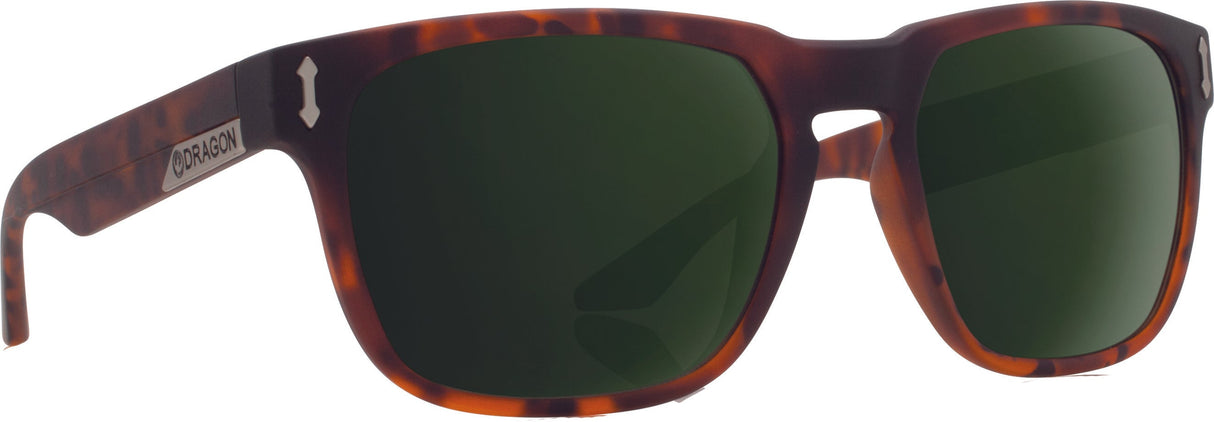 DRAGON Monarch Sunglasses Matte Tortoise W/G15 Green Lens 270755519226