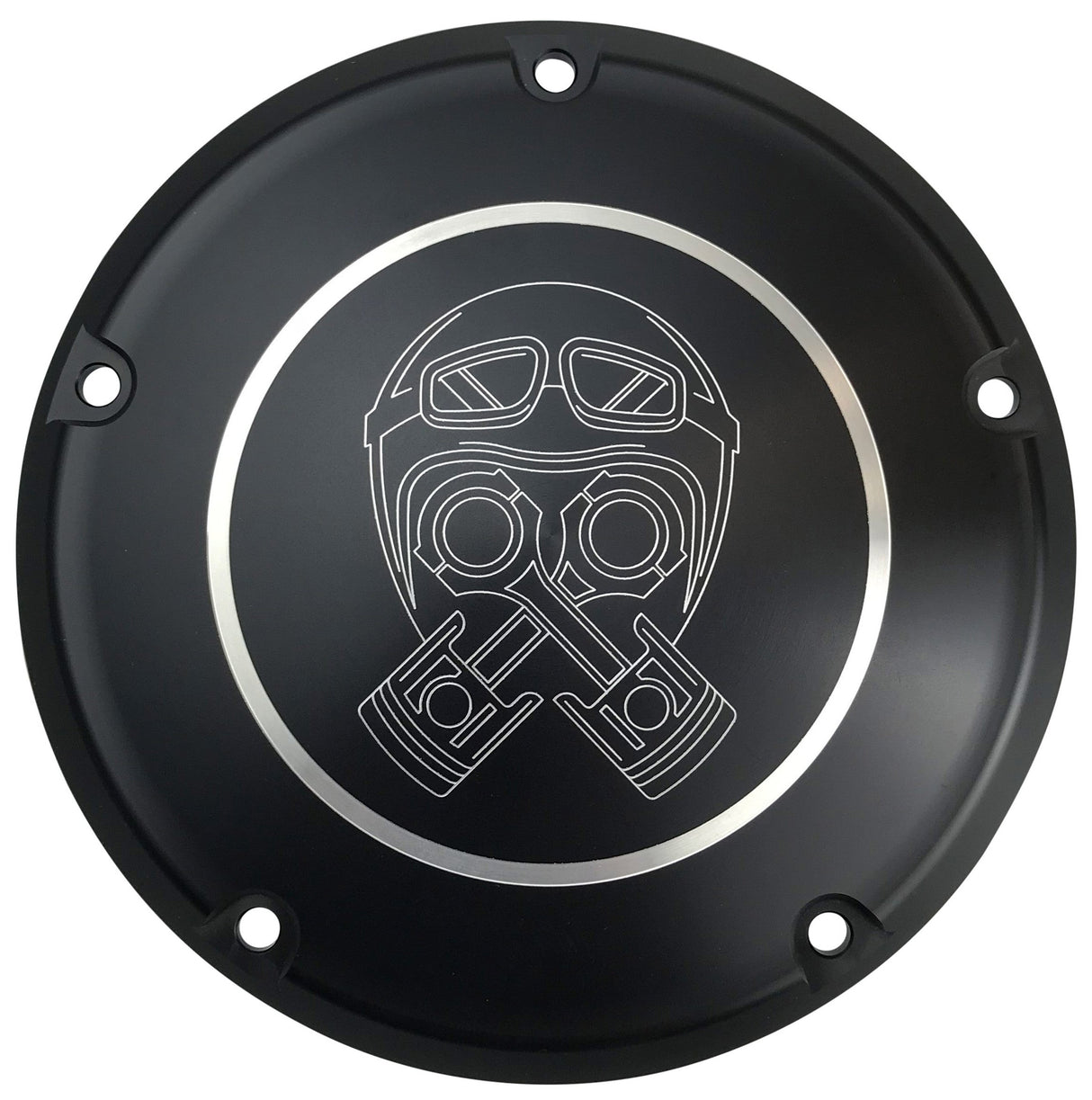BRASS BALLS Piston Helmet Derby Cover Black Big Twin BB03-153