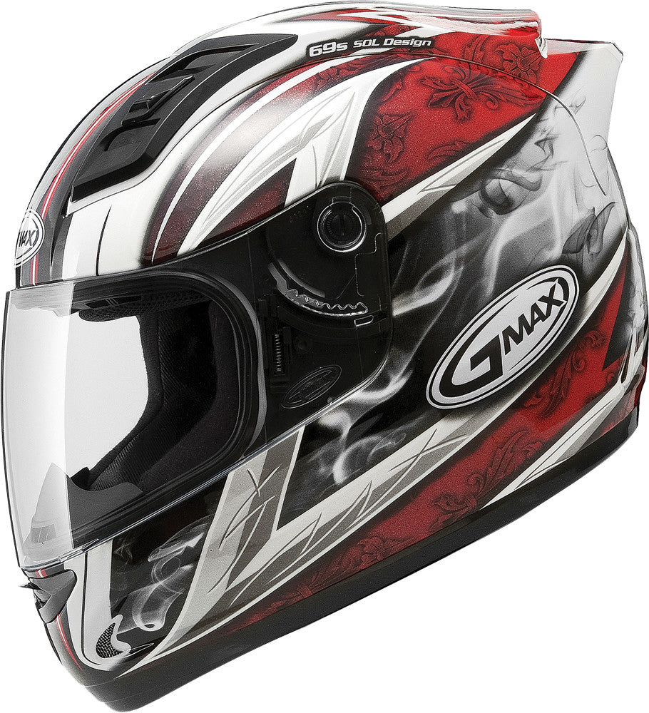 GMAX Gm-69 F/F Crusader Ii Helmet White/Red S G7691204 TC-1