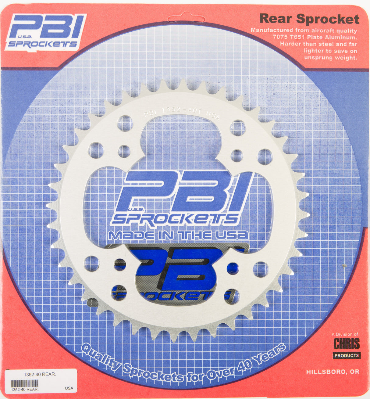 PBIRear Sprocket Aluminum 40t-520 Pol1352-40-3
