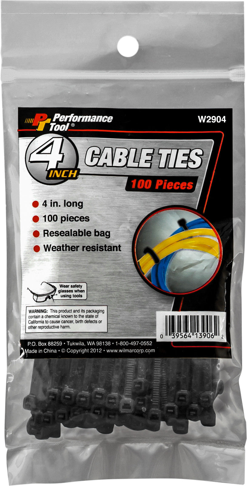 PERFORMANCE TOOLCable Tie 4" 100/PackW2904