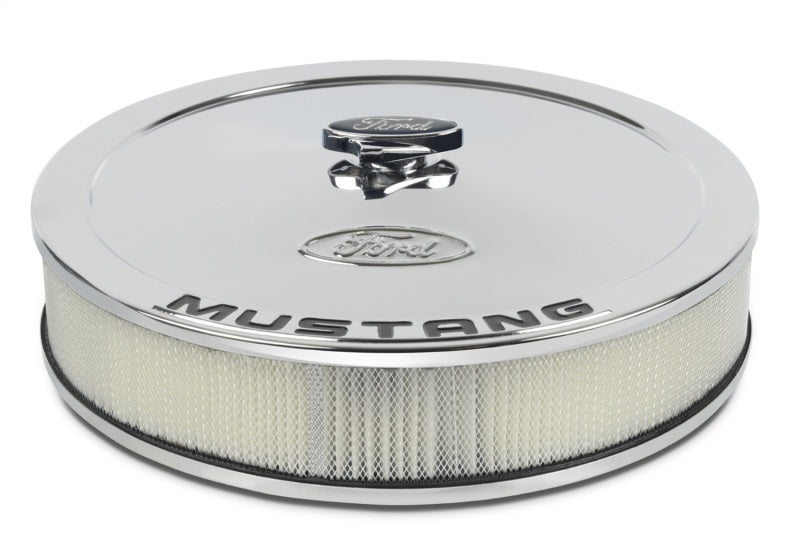 Ford Racing Air Cleaner Kit - Chrome w/Mustang Emblem 302-361