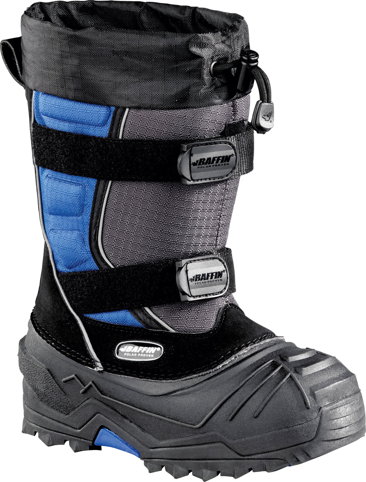 BAFFIN Youth Eiger Boots Charcoal/Blue Sz 12 EPICY001CACAAA012