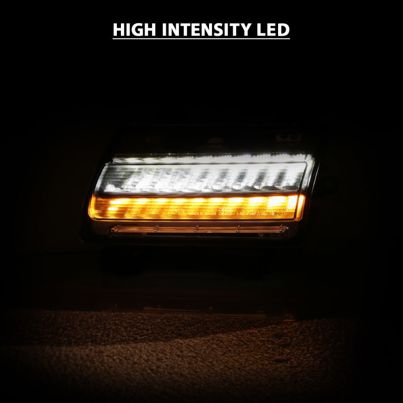 ANZO 18-19 Jeep Wrangler JL Halogen Chrome Clear w/ Sequential Signal 511083