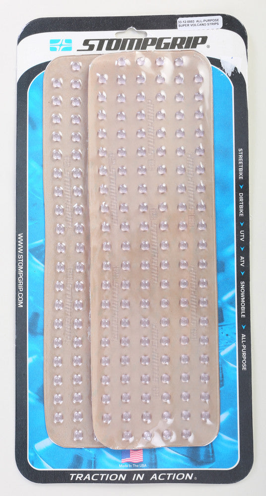 STOMPGRIP 2/Pk Stompgrip Strips Clear Super Volcano 33-12-0002C