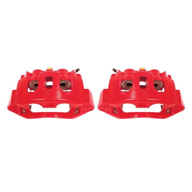 Power Stop 11-19 Chevrolet Silverado 2500 HD Rear Red Calipers w/Brackets - Pair S5306