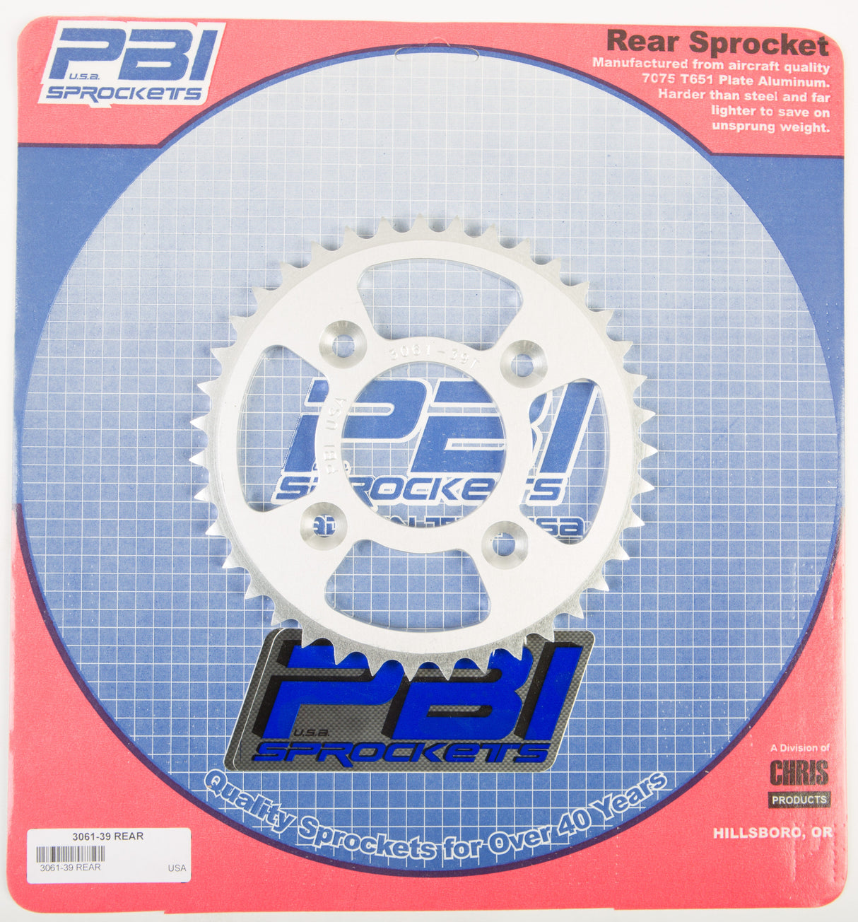 PBIRear Sprocket Aluminum 39t-420 Hon3061-39-1
