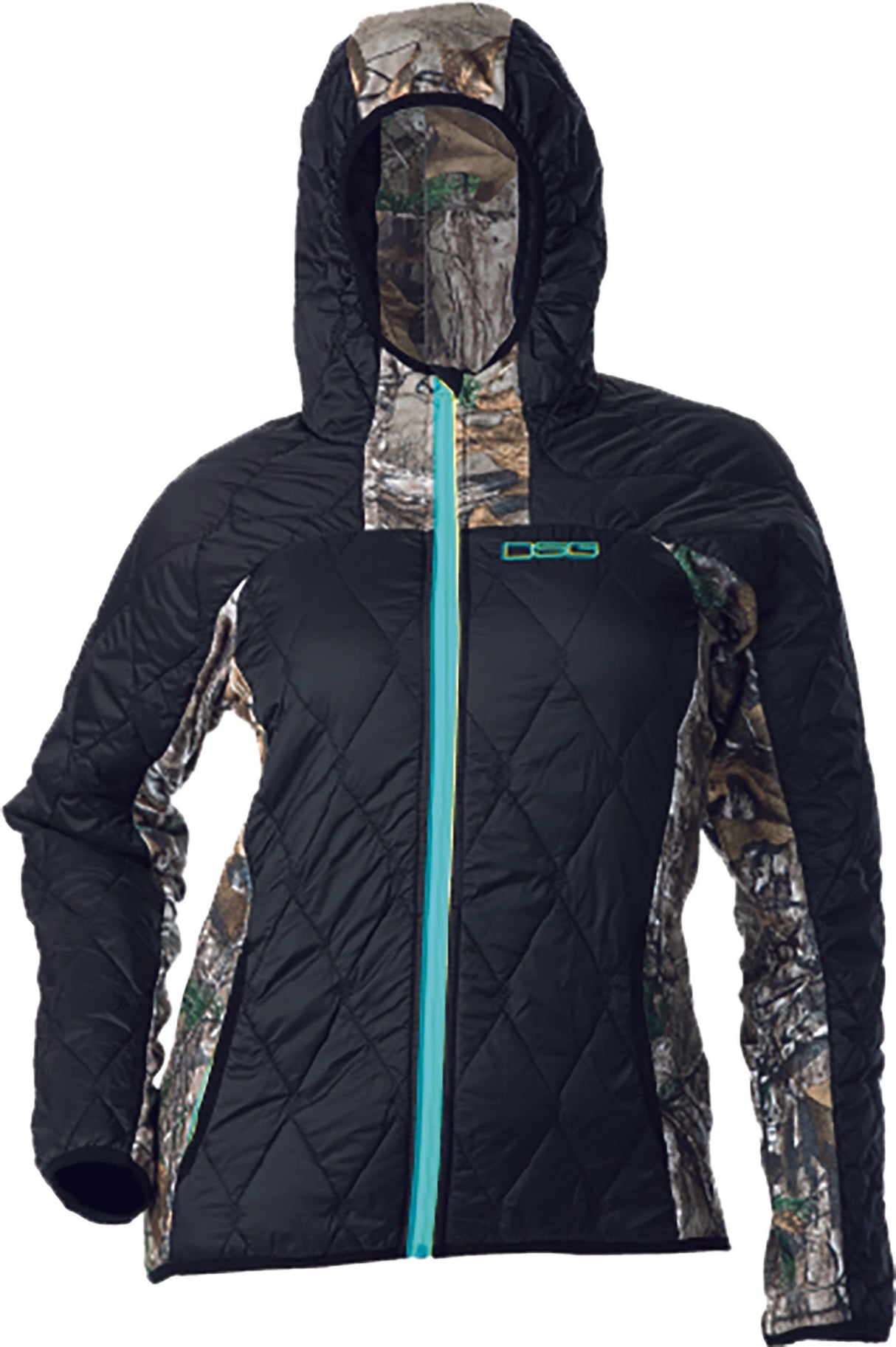 DSG Fleece Jacket Realtree/Black/Aqua Lg 21754