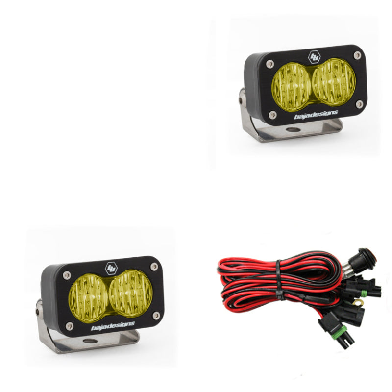Baja Designs S2 Sport Wide Cornering Pattern Pair LED Work Light - Amber 547815