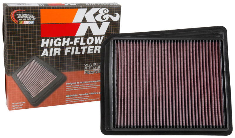 K&N 2017 Nissan Titan V8-5.6L F/I Drop In Replacement Air Filter 33-5062