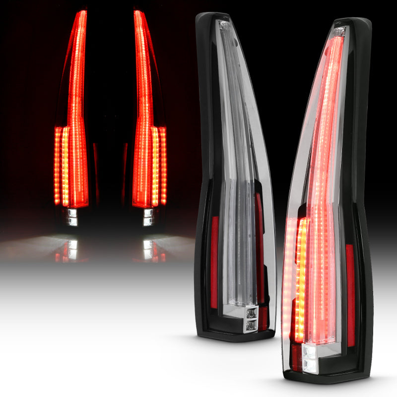 ANZO 2007-2014 Cadillac Escalade Led Taillights Red/Clear 311296