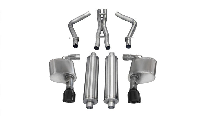 Corsa 12-13 Dodge Charger SRT-8 6.4L V8 Black Xtreme Cat-Back Exhaust 14464BLK