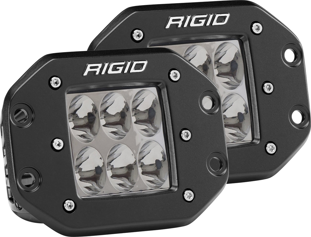 RIGID D-Series Pro Driving Flush Mount Light Pair 512313