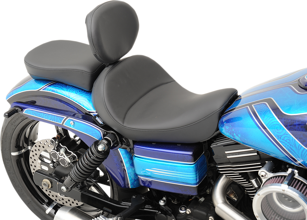 DRAG SPECIALTIES Asiento individual - Costura suave - Respaldo del conductor - FXD USE P-PADS 08030342,0353 0803-0555