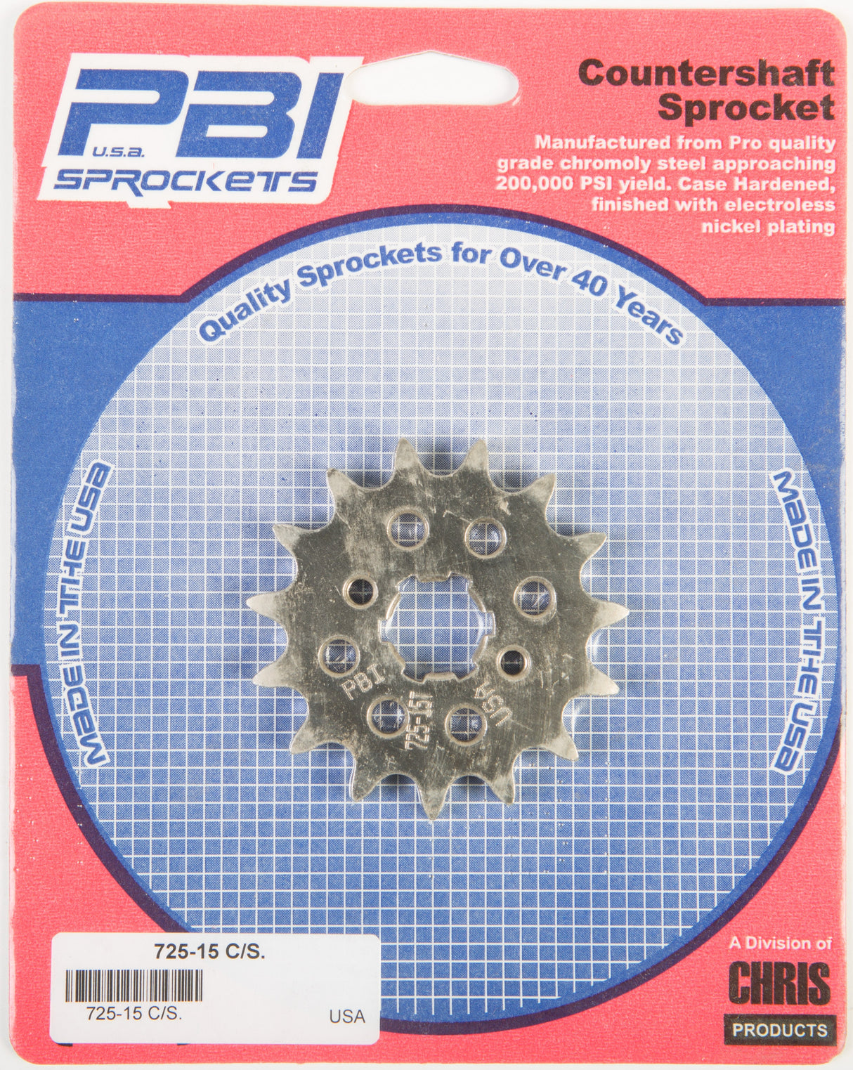 PBIFront Cs Sprocket Steel 15t-428 Yam725-15