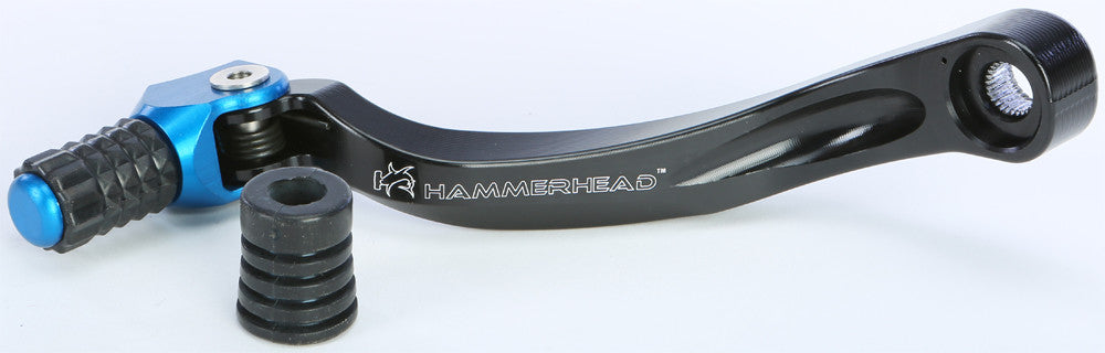 HAMMERHEAD Cnc Shift Lever W/Rubber Tip Black/Blue +5mm 01-0763-05-20