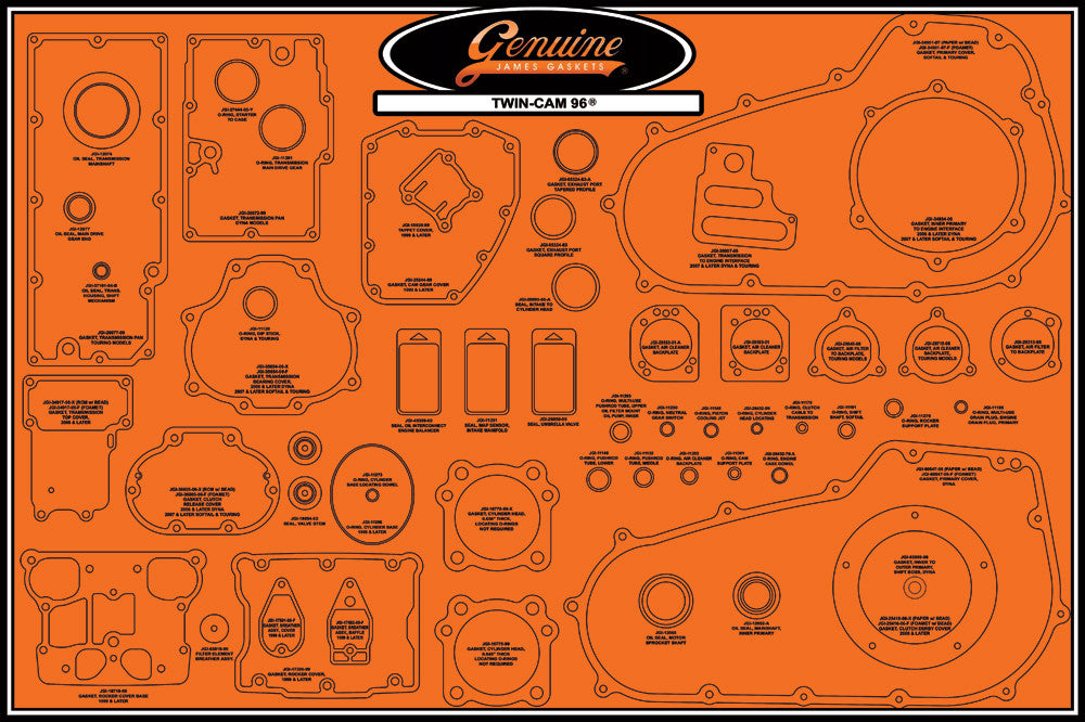 JAMES GASKETSGasket Display Board 99000-Tc9699000-TC96