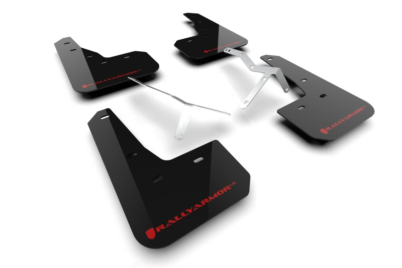 Rally Armor 23-24 Acura Integra + Integra A-Spec Black UR Mud Flap W/Red Logo (No Drilling Req.) MF109-UR-BLK-RD