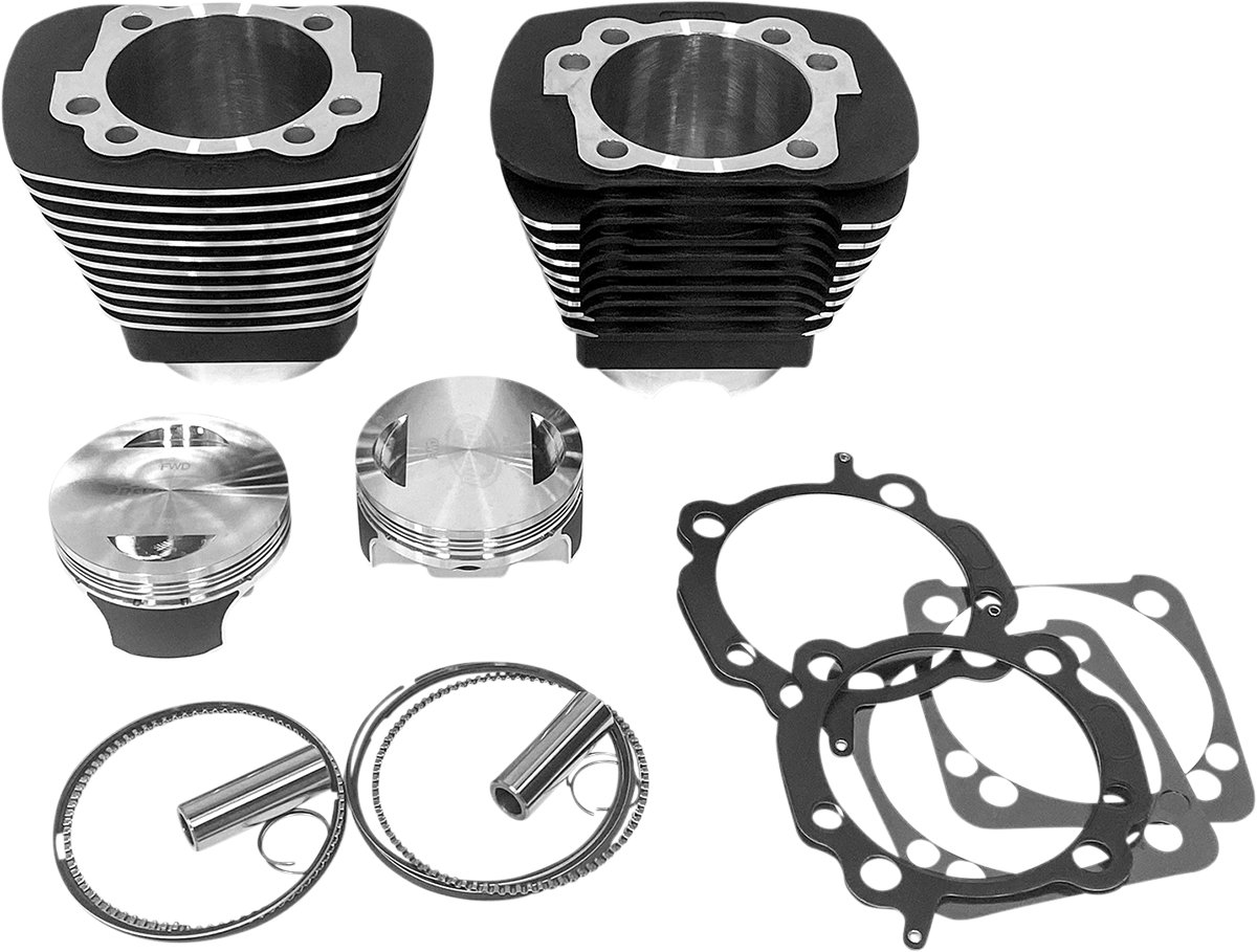 REVOLUTION PERFORMANCE, LLC Cylinder Kit - 90" - Black with Highlighted Fins - XL RP201-411W