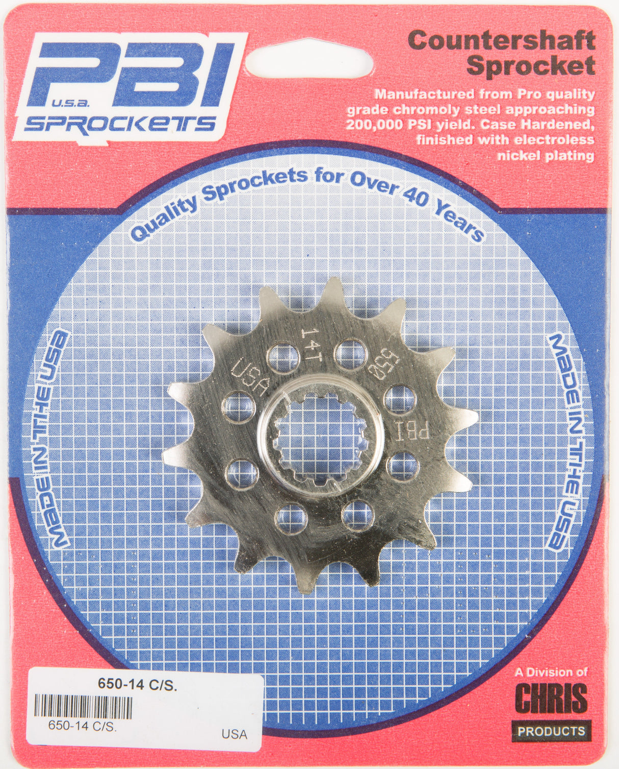 PBIFront Cs Sprocket Steel 14t-520 Kaw/Suz650-14