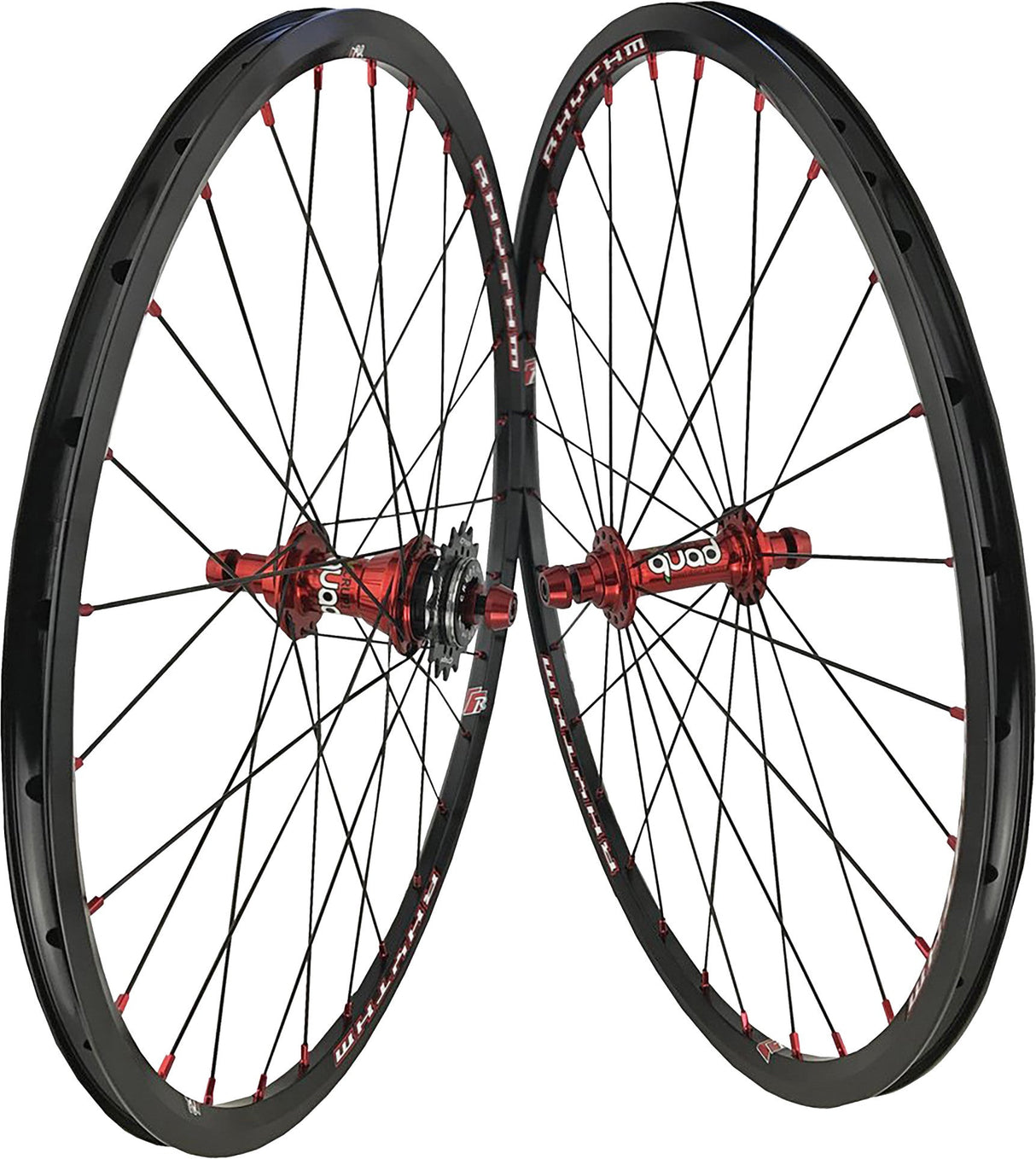CRUPI Rhythm Mini 20x1-1/8" Wheel Black/Red Quad Hub W/ 16 Cog 38012