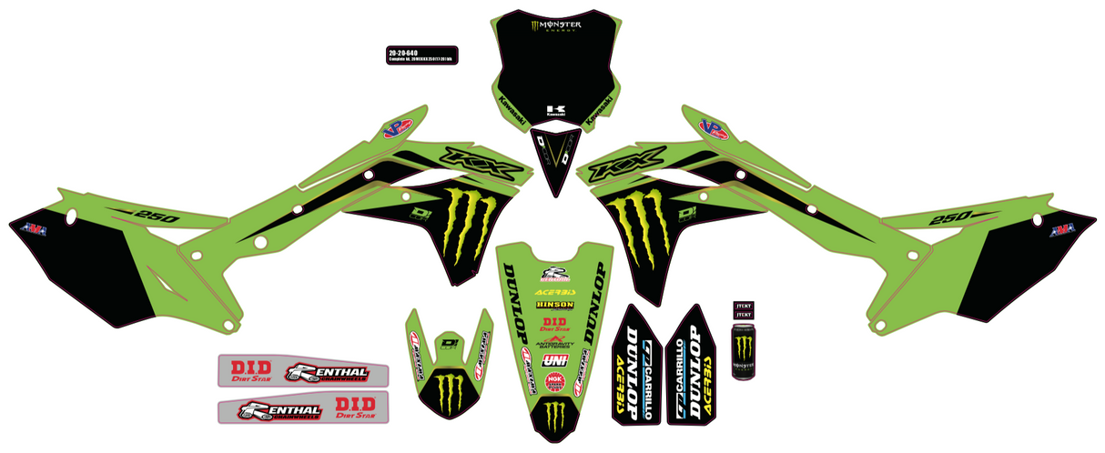 D-COR Graphic Kit 20 Geico Hon Cr 125/250 (02-+J43+K3:k28 10-10-0500