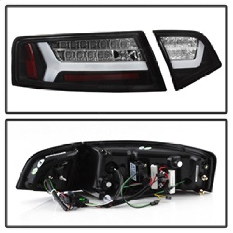 Spyder 09-12 Audi A6 LED Tail Lights - Black (ALT-YD-AA609-LED-BK) 5085160