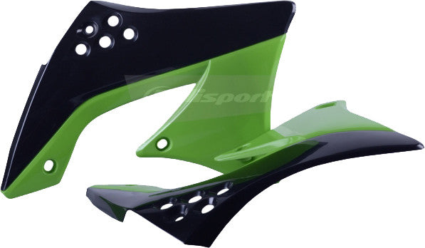 POLISPORT Radiator Shroud Black/Green 8412900004
