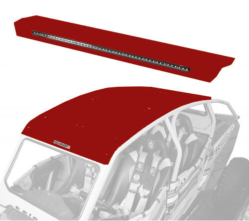 PRO ARMOR Asylum Rear Wing W/ Lightbar Performance Red P144R123PR