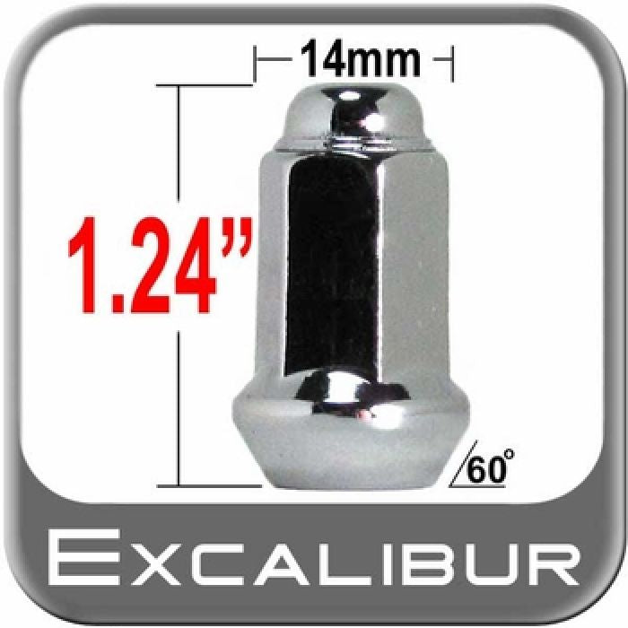 Excaliber Wheel Accessories Lug Nut 10mm X 1.25 Chrome Conical (Tapered) 989206
