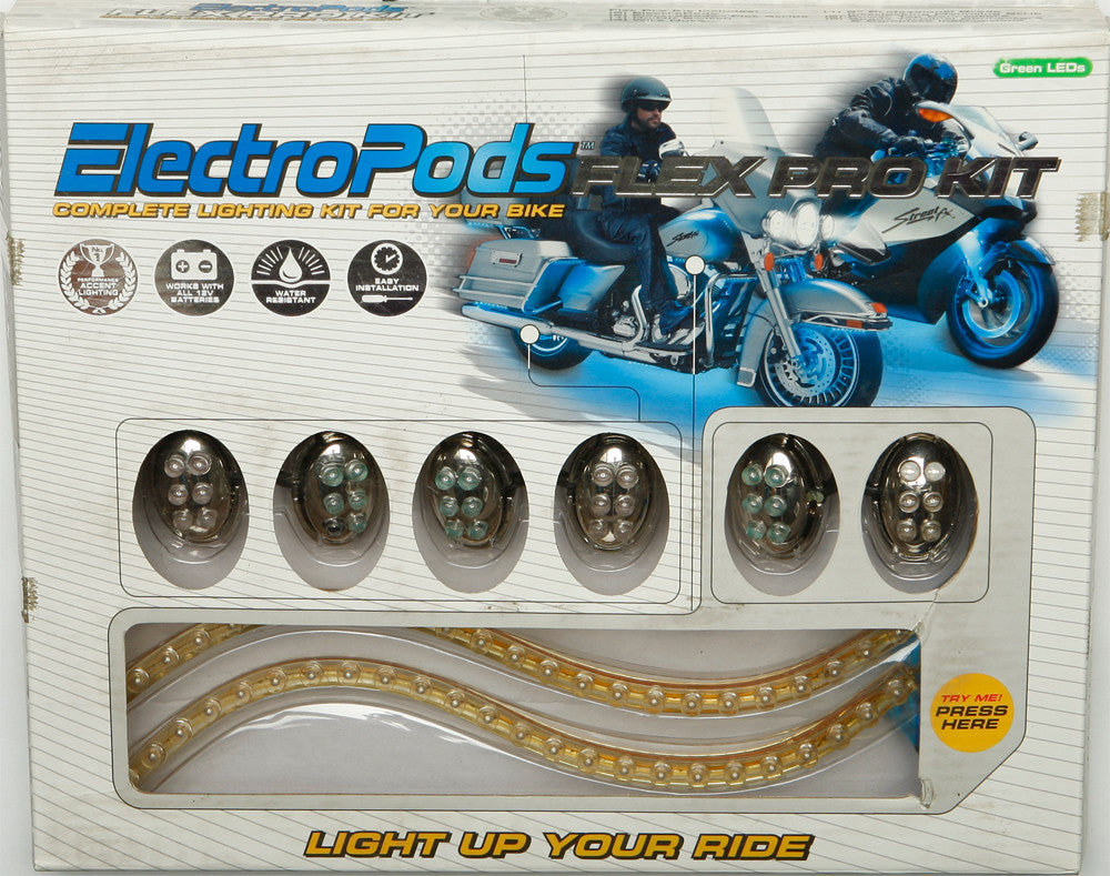 STREETFX Pro Kit Chrome W/Green Led 1044655